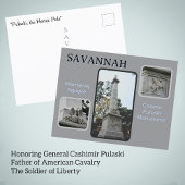 Savannah Monterey Square Casimir Pulaski Monument Briefkaart