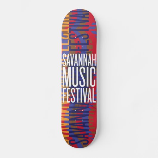 Savannah Music Festival Skateboard (Voorkant)