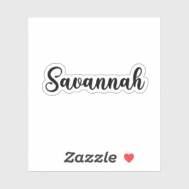 Savannah Naam - Handgeschreven kalligrafie Sticker