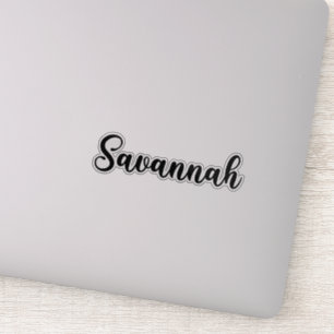 Savannah Naam - Handgeschreven kalligrafie Sticker
