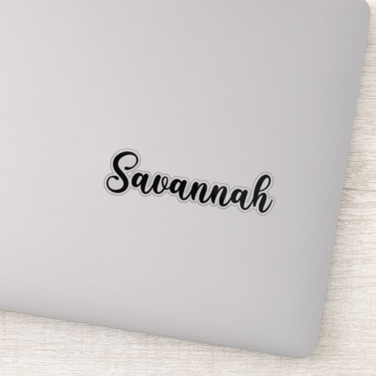 Savannah Naam - Handgeschreven kalligrafie Sticker (Detail)