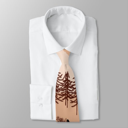 Savannah Natuur Landschap Sunset Art Stropdas (Gebonden)