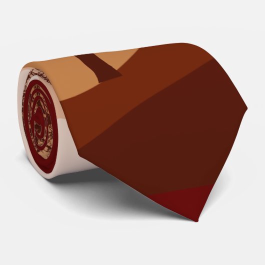 Savannah Natuur Landschap Sunset Art Stropdas (Opgerold)