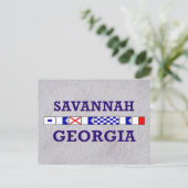 Savannah Nautical Flag Briefkaart (Staand voorkant)