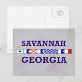 Savannah Nautical Flag Briefkaart (Voorkant / Achterkant)