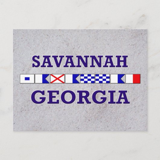 Savannah Nautical Flag Briefkaart (Voorkant)
