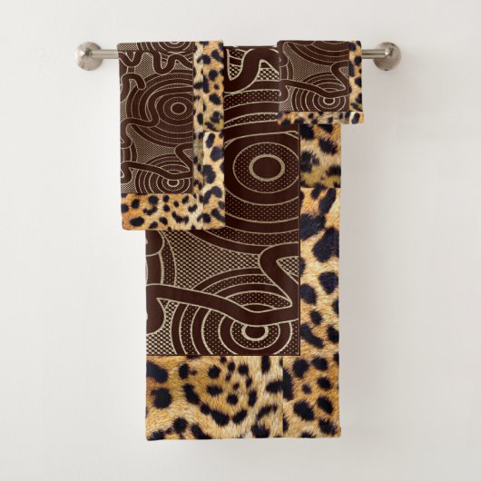 "Savannah Patchwork Handdoeken": Bad Handdoek (Insitu)