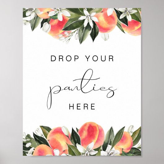 SAVANNAH Peach Bachelorette Onderbroek Spel Poster (Voorkant)