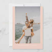 SAVANNAH Peach Botanical Floral Engagement Party Kaart (Achterkant)