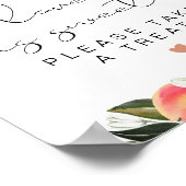 SAVANNAH Peach Love is Sweet Treat Favor Table Poster (Hoek)