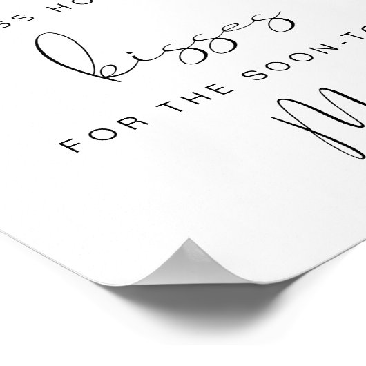 SAVANNAH Peach Raad Hoeveel Kusjes Bruidsfeest Poster (Hoek)