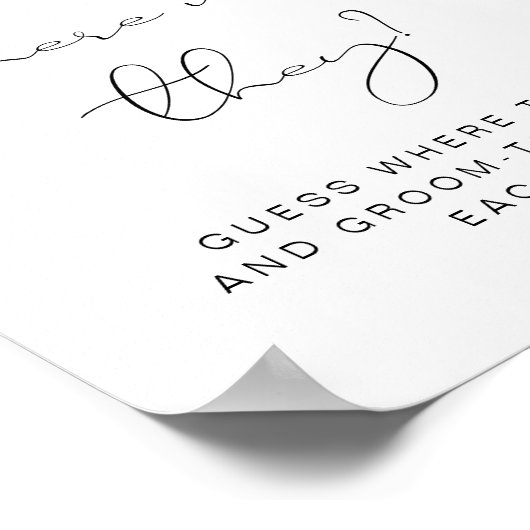 SAVANNAH Peach Raad Waar Ze Waren Bruidsmeisjesfee Poster (Hoek)