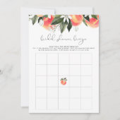 SAVANNAH Peach Vrijgezellenfeest Bingo Game Kaart (Voorkant)