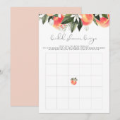 SAVANNAH Peach Vrijgezellenfeest Bingo Game Kaart (Voorkant / Achterkant)