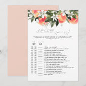 SAVANNAH Peach Wat zei de Groom tegen het Bridal-s Kaart (Voorkant / Achterkant)