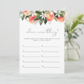 SAVANNAH Peach where were they Vrijgezellenfeest G Kaart (Staand voorkant)