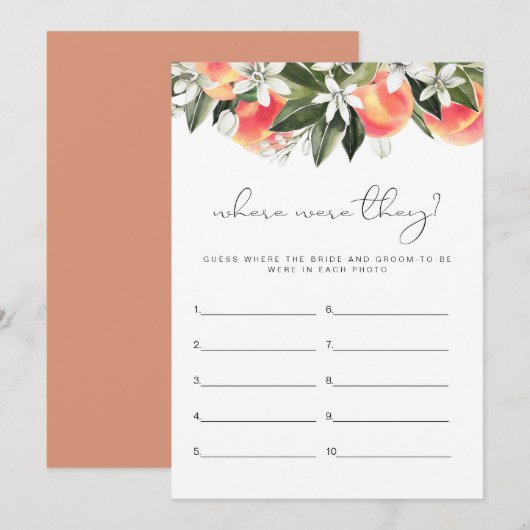 SAVANNAH Peach where were they Vrijgezellenfeest G Kaart (Voorkant / Achterkant)