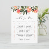 SAVANNAH Peach zou ze een beetje bridal game Kaart (Staand voorkant)