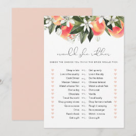 SAVANNAH Peach zou ze een beetje bridal game Kaart