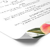 SAVANNAH Perzik Let's Drink Bar Menu Poster (Hoek)