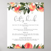 SAVANNAH Perzik Let's Drink Bar Menu Poster (Voorkant)