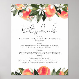 SAVANNAH Perzik Let's Drink Bar Menu Poster