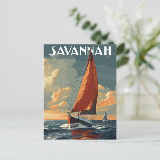 Savannah Reizen Briefkaart (Staand voorkant)