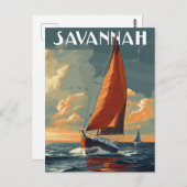 Savannah Reizen Briefkaart (Voorkant / Achterkant)