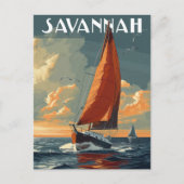 Savannah Reizen Briefkaart (Voorkant)