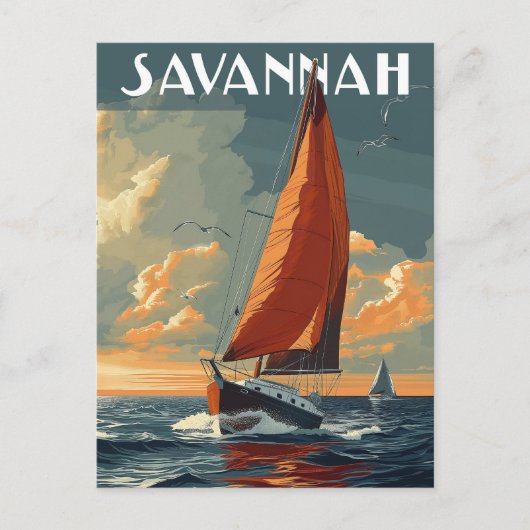 Savannah Reizen Briefkaart (Voorkant)