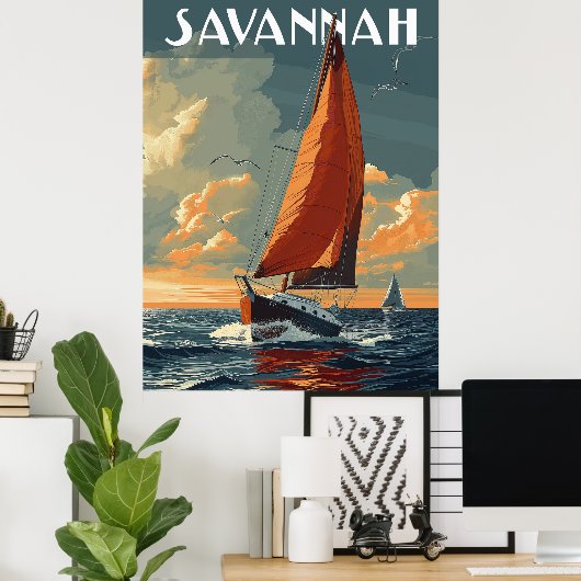  Savannah Reizen Poster (Thuiskantoor)