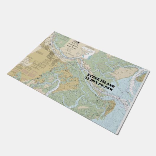 Savannah River and Wassaw Sound - Nautical Chart Deurmat (Schuin)