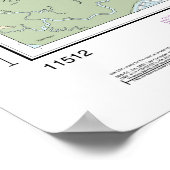 Savannah River en Wassaw Sound 11512 met Border Poster (Hoek)