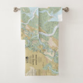 Savannah River en Wassaw Sound Nautische kaart Bad Handdoek (Insitu)