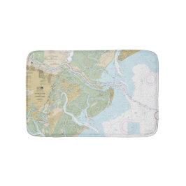 Savannah River en Wassaw Sound Nautische kaart Badmat