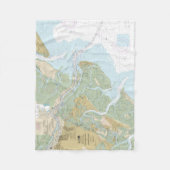Savannah River en Wassaw Sound Nautische kaart Fleece Deken (Voorkant)