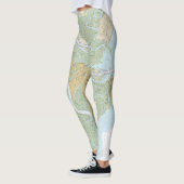 Savannah River en Wassaw Sound Nautische kaart Leggings (Links)