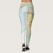 Savannah River en Wassaw Sound Nautische kaart Leggings (Achterkant)