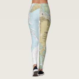 Savannah River en Wassaw Sound Nautische kaart Leggings