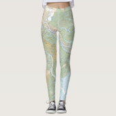 Savannah River en Wassaw Sound Nautische kaart Leggings (Voorkant)