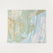 Savannah River en Wassaw Sound Nautische kaart Wandkleed (Voorkant (horizontaal))