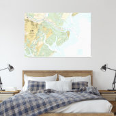 Savannah River en Wassaw Sound Versie 2 Canvas Afdruk (Insitu (Slaapkamer))