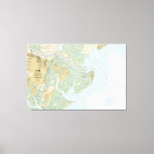 Savannah River en Wassaw Sound Versie 2 Canvas Afdruk (Voorkant)