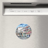 savannah_river_street_painting, Savannah GA Riv... Magneet (Insitu (Vaatwasser))