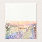 Savannah River Sunset Waterverf Dank u Kaart (Buitenkant ongevouwen)