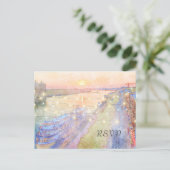Savannah River Sunset Waterverf RSVP Briefkaart (Staand voorkant)