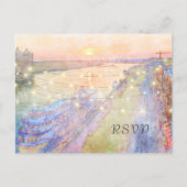 Savannah River Sunset Waterverf RSVP Briefkaart (Voorkant)