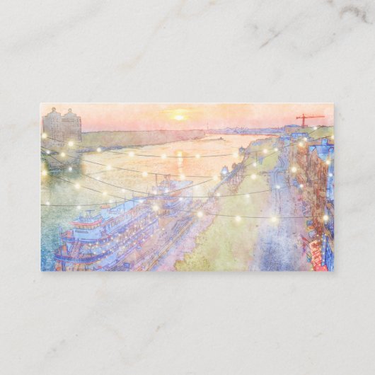 Savannah River Sunset Waterverf Website Informatiekaartje (Achterkant)