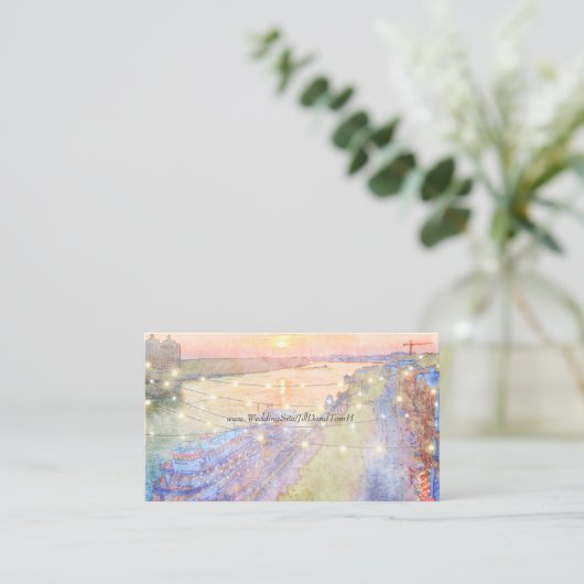 Savannah River Sunset Waterverf Website Informatiekaartje (Staand voorkant)