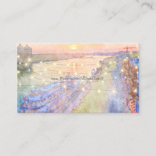 Savannah River Sunset Waterverf Website Informatiekaartje (Voorkant)